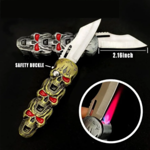 Folding knife lighter