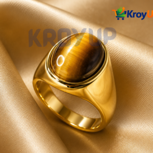 Gold Color Tiger's Eye Ring for Men
