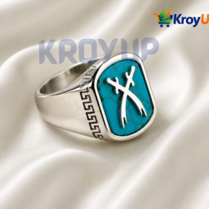 Zulfiqar Sword Ring with Natural Stone