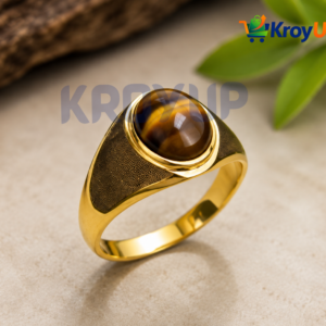 Classic Gold Color Tiger's Eye Jewelry Ring