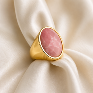 pink Rhodonite gemstone Finger ring